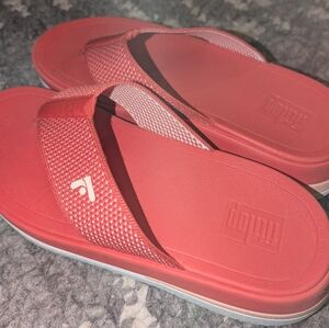 FitFlop Surff Wedge Sandals - Rosy Coral
